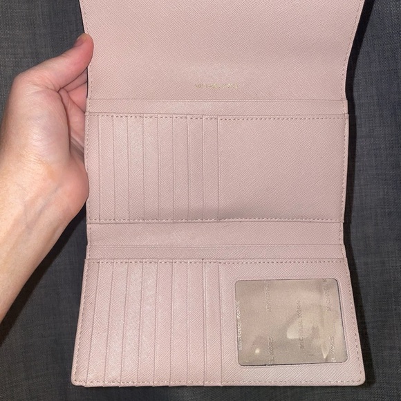 Michael Kors Selma Pink Leather Satchel Purse w/ Wallet & Real Rabbit Fur Charm - Picture 8 of 10